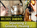 Hilchos Shabbos: Separating 2, Grinding, Healing 1