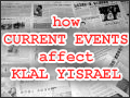 How Current Events Affect Klal Yisrael