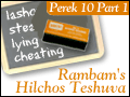 Rambam: Hilchos Tshuva-Perek 10, Part.1