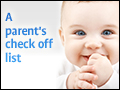 A Parent's Check Off List